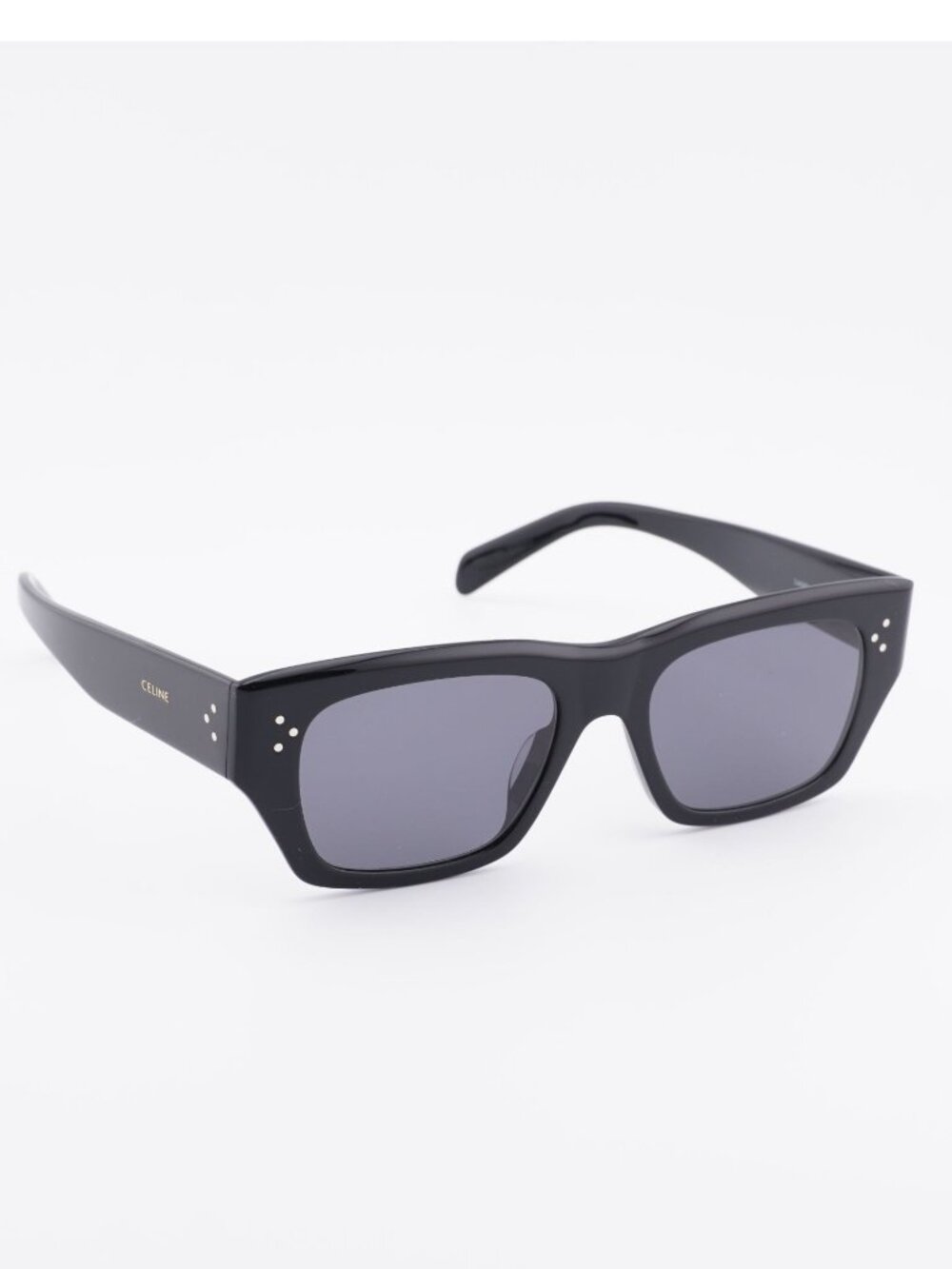 Celine CL40297U 01D Sunglasses Black Square Frame, Grey Polarized Lenses